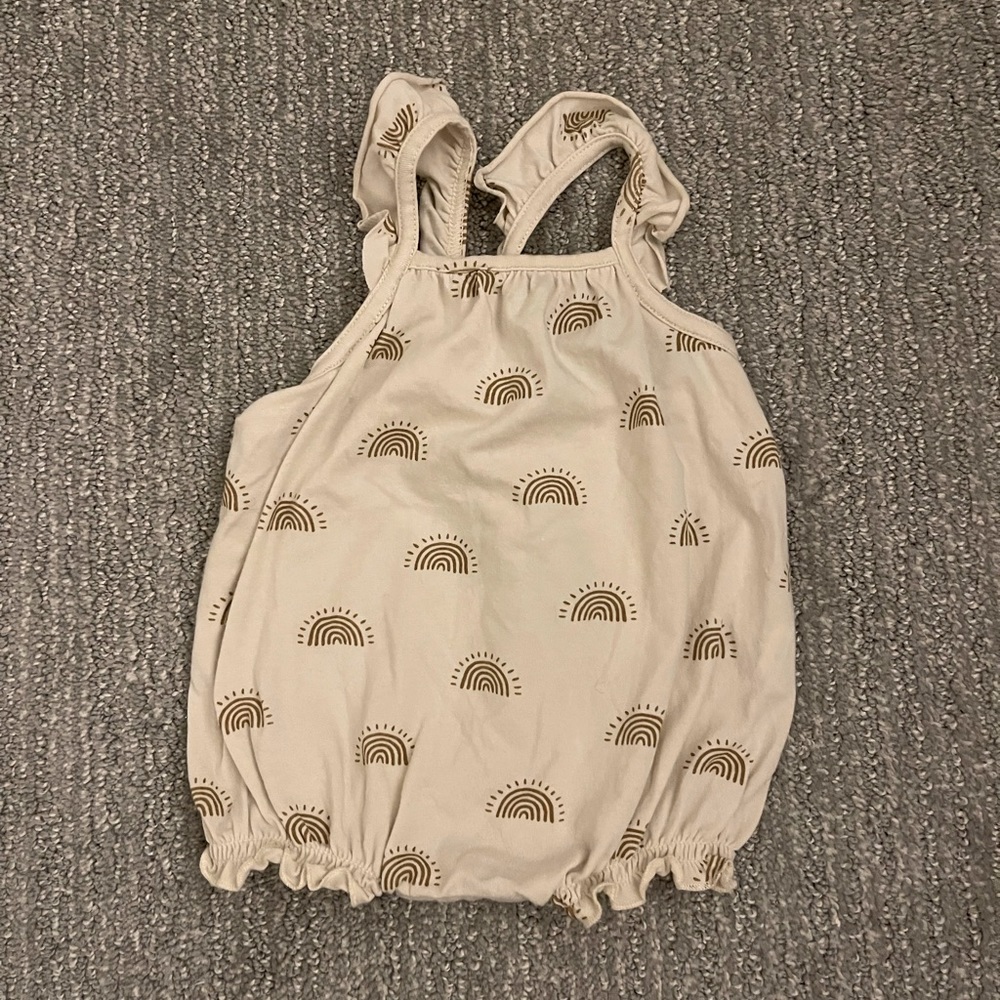 Rylee + Cru / Rainbow Romper, Size 0-3 month